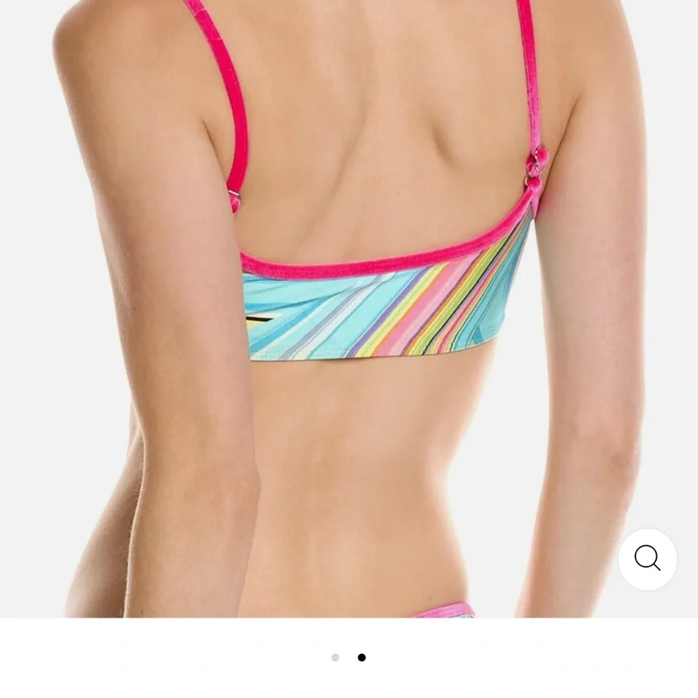 *NWT* Frankie’s bikinis Dallas shine bikini top size L